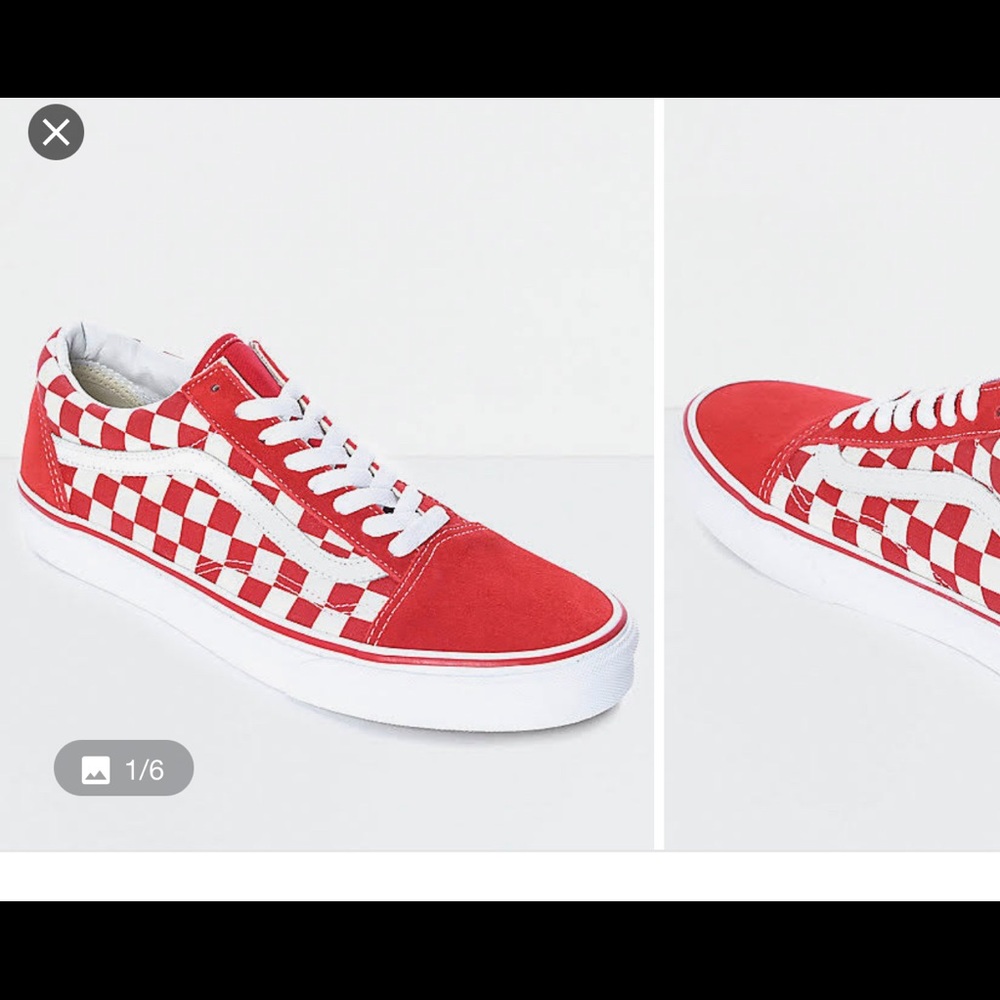 Red checkered vans